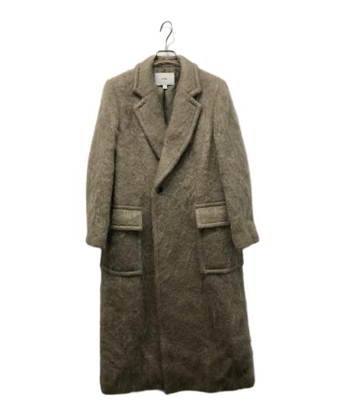 HYKE（ハイク）HYKE (ハイク) MOHAIR DOUBLE BREASTED COAT カーキ サイズ:1の古着・服飾アイテム