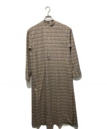 AURALEE（オーラリー）の古着「WOOL CHECK ONE PIECE」｜ベージュ×グレー