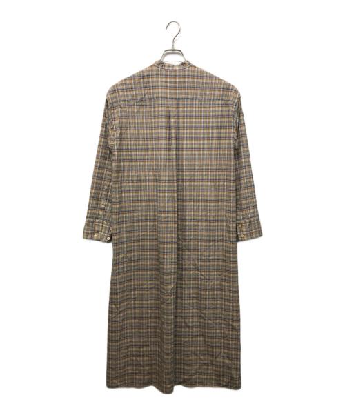 AURALEE（オーラリー）AURALEE (オーラリー) WOOL CHECK ONE PIECE ベージュ×グレー サイズ:1の古着・服飾アイテム