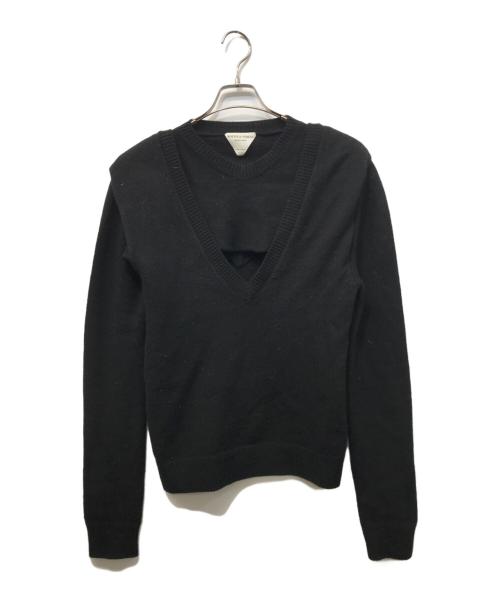 BOTTEGA VENETA（ボッテガベネタ）BOTTEGA VENETA (ボッテガベネタ) カットアウトウールセーター ブラック サイズ:SIZE XSの古着・服飾アイテム