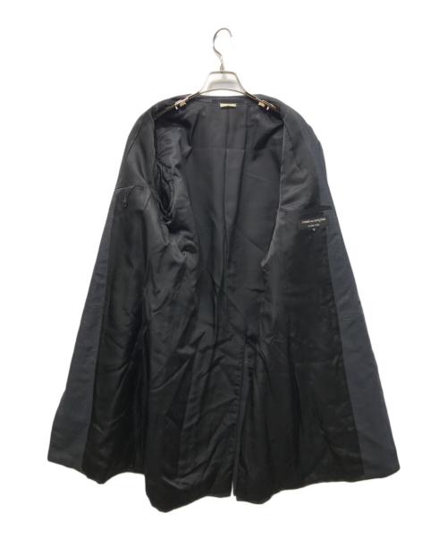 COMME des GARCONS HOMME PLUS（コムデギャルソンオムプリュス）COMME des GARCONS HOMME PLUS (コムデギャルソンオムプリュス) ショールカラーチェスターフィールドラメコート ネイビー サイズ:SIZE Mの古着・服飾アイテム