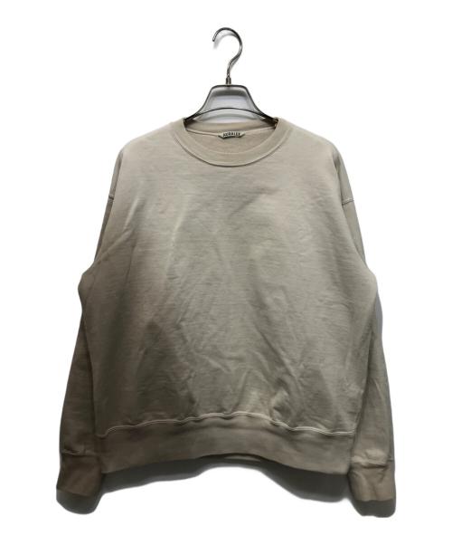 AURALEE（オーラリー）AURALEE (オーラリー) ORGANIC COTTON COMPACT SWEAT ベージュの古着・服飾アイテム