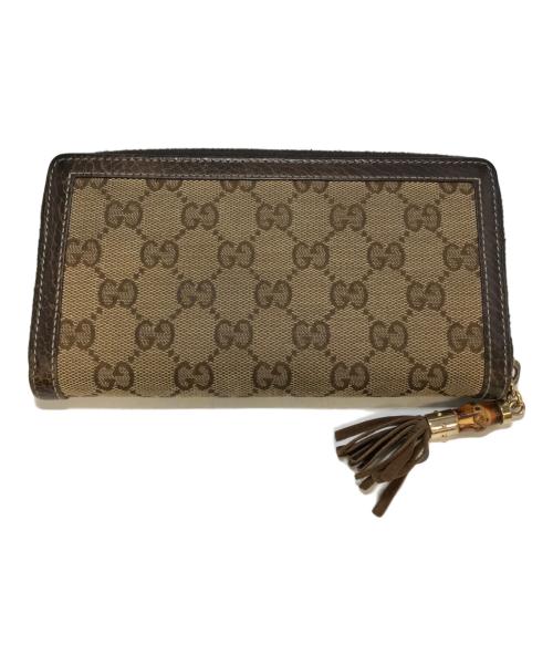 GUCCI（グッチ）GUCCI (グッチ) ラウンドジップウォレット ベージュの古着・服飾アイテム