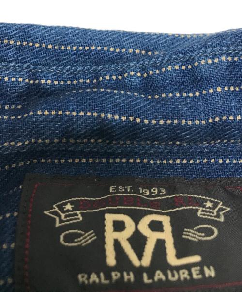 RRL（ダブルアールエル）RRL (ダブルアールエル) リネン混ストライプシャツ インディゴ サイズ:Sの古着・服飾アイテム