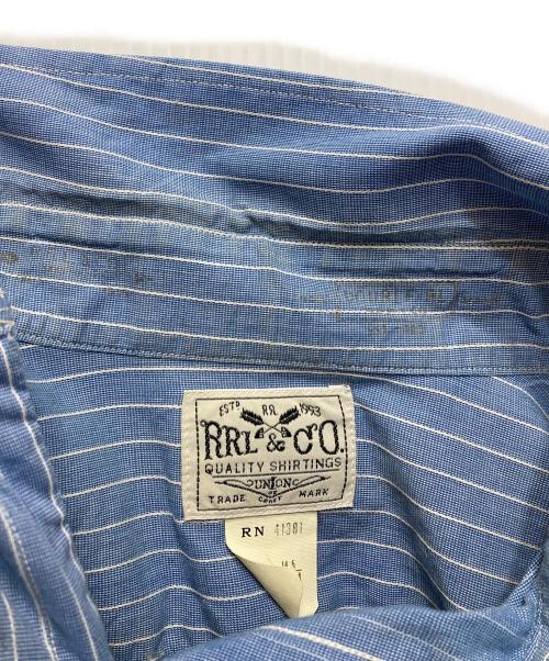 RRL（ダブルアールエル）RRL (ダブルアールエル) ストライプシャツ ブルー サイズ:14.5の古着・服飾アイテム