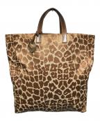 FENDIフェンディ）の古着「レオパード トートバッグ」｜ブラウン