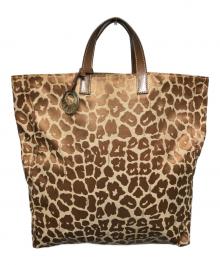 FENDI（フェンディ）の古着「レオパード トートバッグ」｜ブラウン