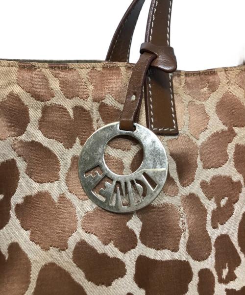 FENDI（フェンディ）FENDI (フェンディ) レオパード トートバッグ ブラウンの古着・服飾アイテム