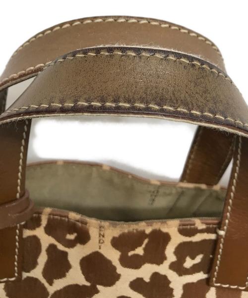 FENDI（フェンディ）FENDI (フェンディ) レオパード トートバッグ ブラウンの古着・服飾アイテム