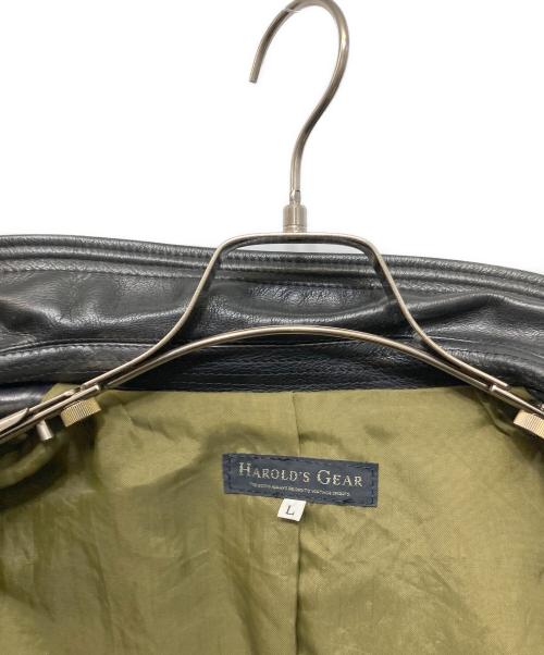 HAROLDS GEAR（ハロルズギア）HAROLDS GEAR (ハロルズギア) レザージャケット ブラック サイズ:Lの古着・服飾アイテム