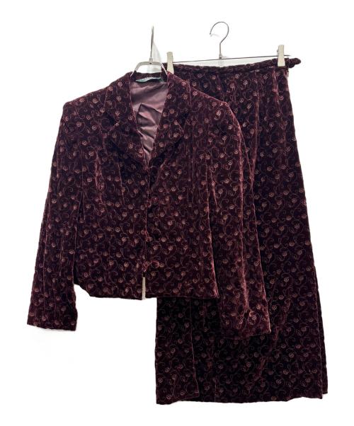 LAURA ASHLEY（ローラ アシュレイ）LAURA ASHLEY (ローラ アシュレイ) レーヨンシルクセットアップスーツ パープル サイズ:9の古着・服飾アイテム