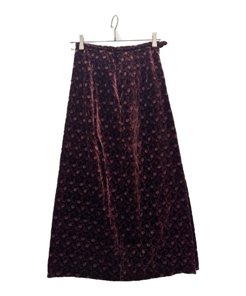 LAURA ASHLEY（ローラ アシュレイ）LAURA ASHLEY (ローラ アシュレイ) レーヨンシルクセットアップスーツ パープル サイズ:9の古着・服飾アイテム