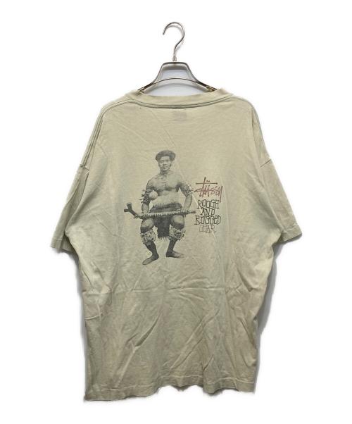 stussy（ステューシー）stussy (ステューシー) 90s オールドグラフィックTシャツ イエロー サイズ:XLの古着・服飾アイテム