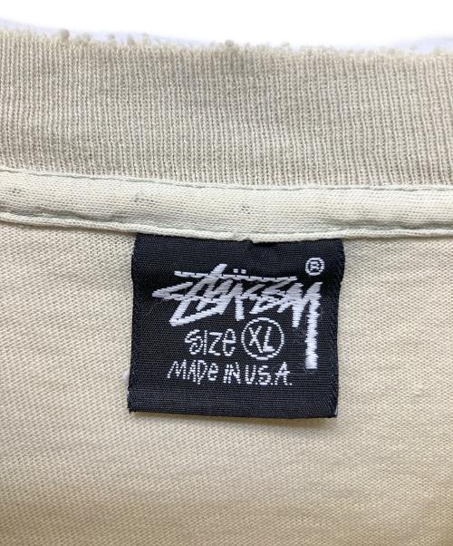 stussy（ステューシー）stussy (ステューシー) 90s オールドグラフィックTシャツ イエロー サイズ:XLの古着・服飾アイテム