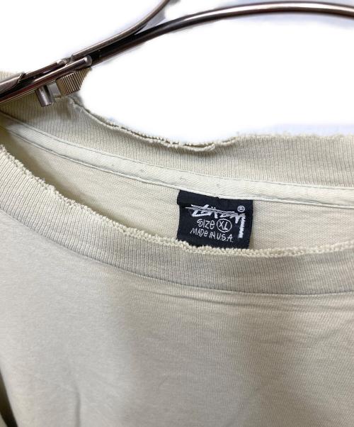 stussy（ステューシー）stussy (ステューシー) 90s オールドグラフィックTシャツ イエロー サイズ:XLの古着・服飾アイテム