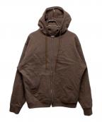 FUJIフジ）の古着「ジップパーカー」｜ブラウン