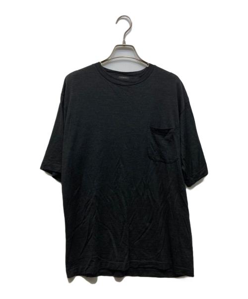 COMOLI（コモリ）COMOLI (コモリ) ウール天竺 半袖クルー ブラック サイズ:2の古着・服飾アイテム