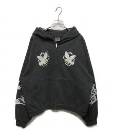 basketcase（バスケットケース）の古着「Souvenir zip up ジップパーカー」｜ブラック