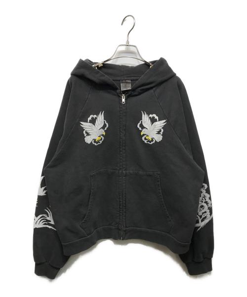 basketcase（バスケットケース）BASKETCASE (バスケットケース) Souvenir zip up ジップパーカー ブラック サイズ:Mの古着・服飾アイテム