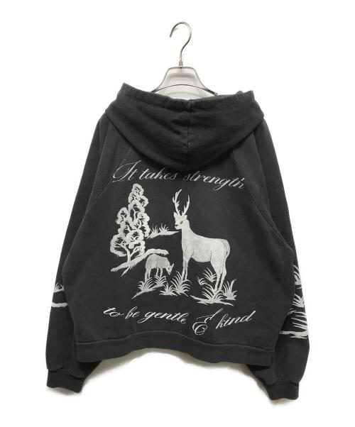 basketcase（バスケットケース）BASKETCASE (バスケットケース) Souvenir zip up ジップパーカー ブラック サイズ:Mの古着・服飾アイテム