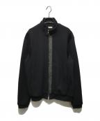 XLIMエクスリム）の古着「スウェード切替ジップアップニットジャケット」｜ブラック