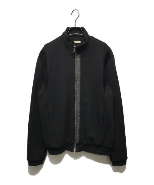 XLIM（エクスリム）XLIM (エクスリム) スウェード切替ジップアップニットジャケット ブラック サイズ:3の古着・服飾アイテム