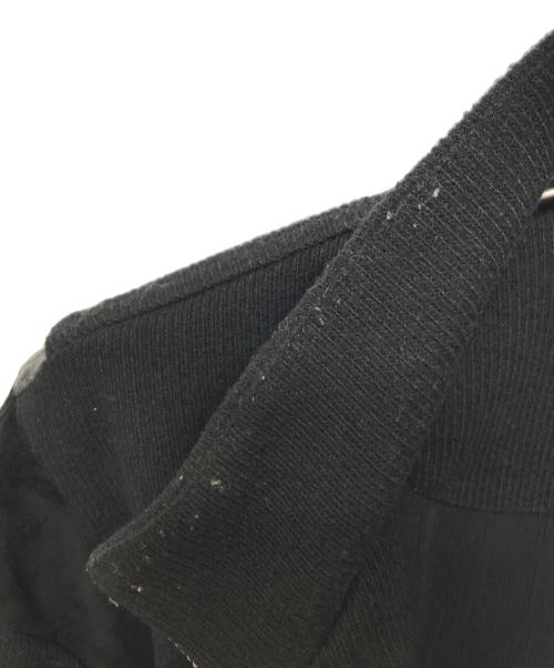 XLIM（エクスリム）XLIM (エクスリム) スウェード切替ジップアップニットジャケット ブラック サイズ:3の古着・服飾アイテム