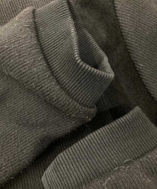 XLIM（エクスリム）XLIM (エクスリム) スウェード切替ジップアップニットジャケット ブラック サイズ:3の古着・服飾アイテム