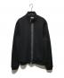XLIM（エクスリム）の古着「スウェード切替ジップアップニットジャケット」｜ブラック