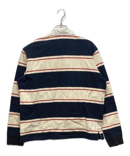 AFB（エーエフビー）AFB (エーエフビー) BORDER POLO SHIRTS ネイビー×アイボリー サイズ:Mの古着・服飾アイテム