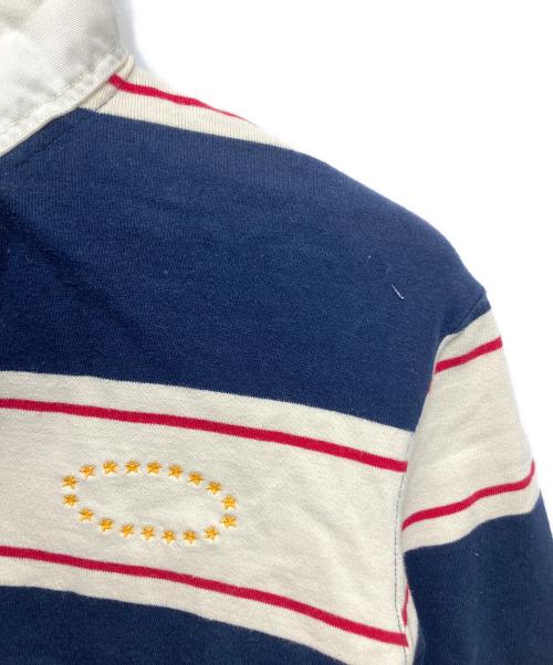 AFB（エーエフビー）AFB (エーエフビー) BORDER POLO SHIRTS ネイビー×アイボリー サイズ:Mの古着・服飾アイテム