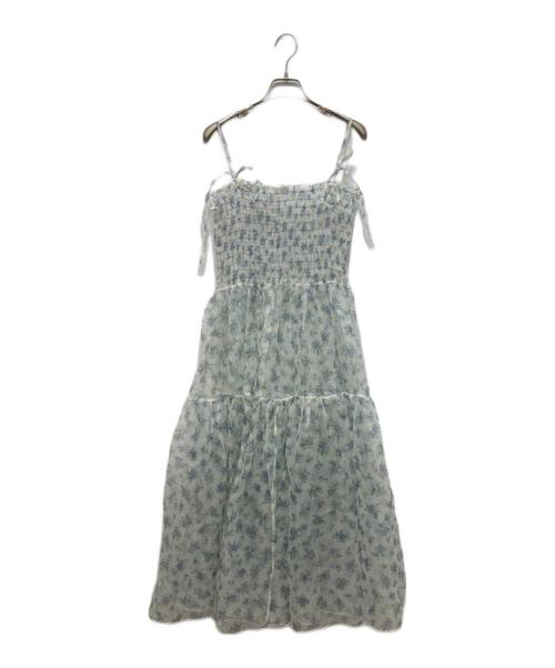 POPPY（ポピー）POPPY (ポピー) フラワーシースルー キャミドレス ホワイト サイズ:Mの古着・服飾アイテム