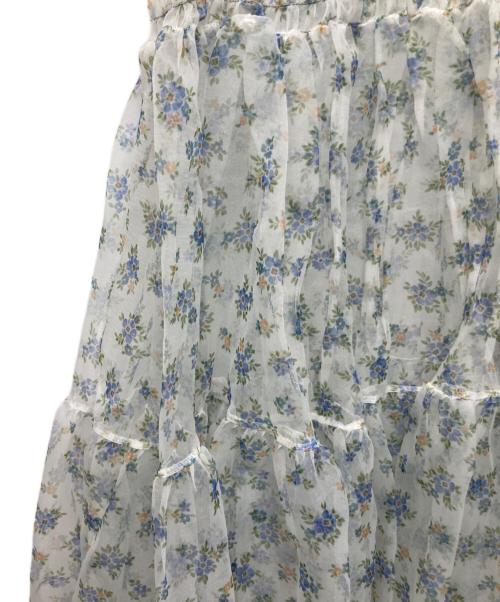 POPPY（ポピー）POPPY (ポピー) フラワーシースルー キャミドレス ホワイト サイズ:Mの古着・服飾アイテム