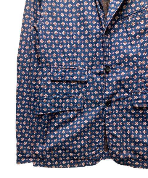 Engineered Garments（エンジニアド ガーメンツ）Engineered Garments (エンジニアド ガーメンツ) 総柄テーラードジャケット ネイビー サイズ:Sの古着・服飾アイテム