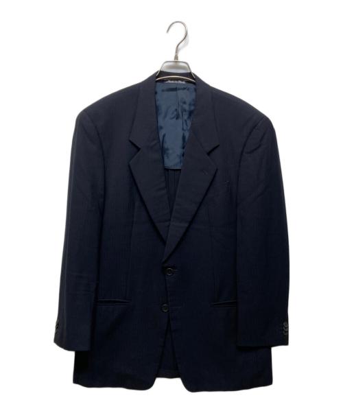 GIORGIO ARMANI（ジョルジョアルマーニ）GIORGIO ARMANI (ジョルジョアルマーニ) 2Bストライプセットアップスーツ ネイビー サイズ:48の古着・服飾アイテム