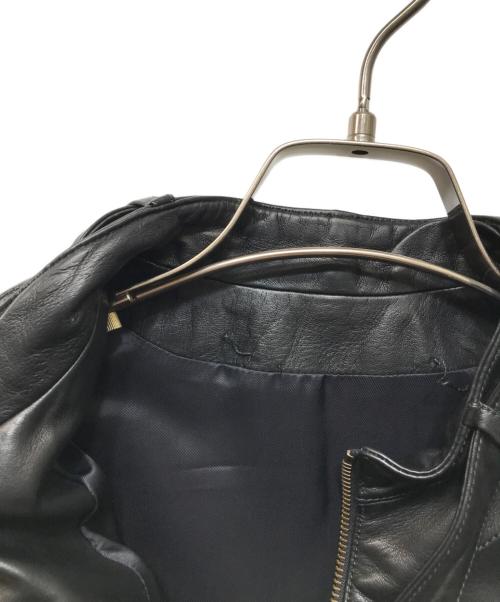 QUAI DE VALMY（ケドゥバルミー）QUAI DE VALMY (ケドゥバルミー) シープレザーシングルライダースジャケット ブラック サイズ:44の古着・服飾アイテム