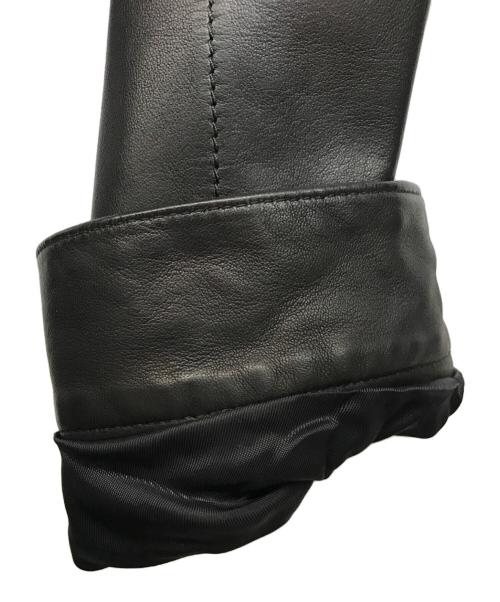 QUAI DE VALMY（ケドゥバルミー）QUAI DE VALMY (ケドゥバルミー) シープレザーシングルライダースジャケット ブラック サイズ:44の古着・服飾アイテム