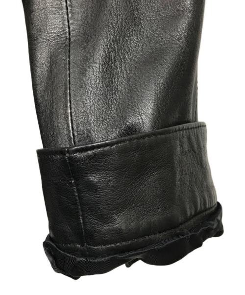 QUAI DE VALMY（ケドゥバルミー）QUAI DE VALMY (ケドゥバルミー) シープレザーシングルライダースジャケット ブラック サイズ:44の古着・服飾アイテム