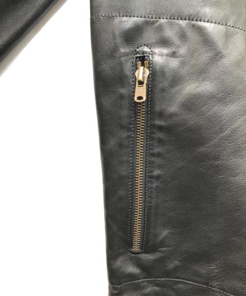 QUAI DE VALMY（ケドゥバルミー）QUAI DE VALMY (ケドゥバルミー) シープレザーシングルライダースジャケット ブラック サイズ:44の古着・服飾アイテム