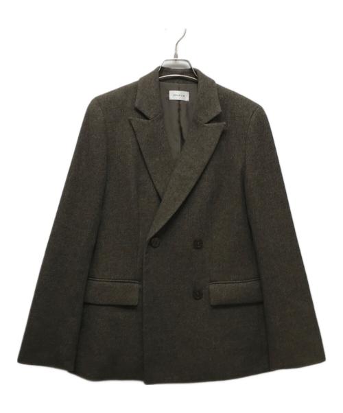 FRAY ID（フレイ アイディー）FRAY ID (フレイ アイディー) ダブルボタンウールジャケット ブラウン サイズ:1の古着・服飾アイテム