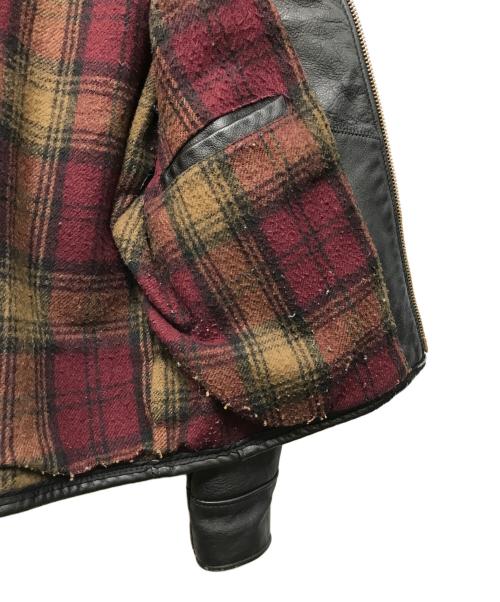 Schott（ショット）Schott (ショット) 裏地ブランケットレザージャケット ブラック サイズ:42の古着・服飾アイテム