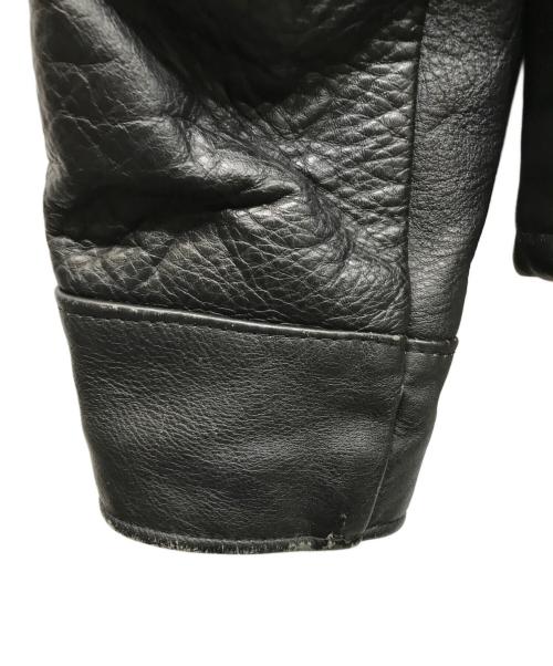 Schott（ショット）Schott (ショット) 裏地ブランケットレザージャケット ブラック サイズ:42の古着・服飾アイテム