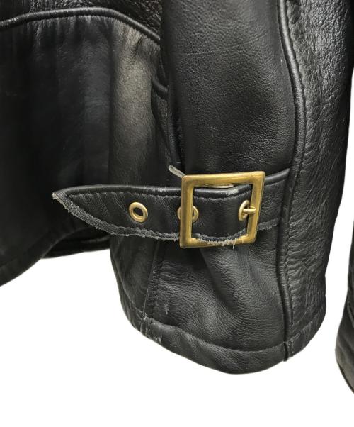 Schott（ショット）Schott (ショット) 裏地ブランケットレザージャケット ブラック サイズ:42の古着・服飾アイテム