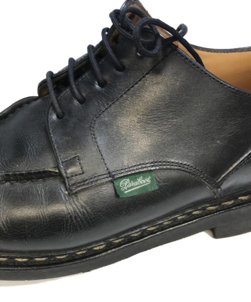PARABOOT（パラブーツ）PARABOOT (パラブーツ) CHAMBORD Uチップシューズ ブラック サイズ:7　1/2の古着・服飾アイテム