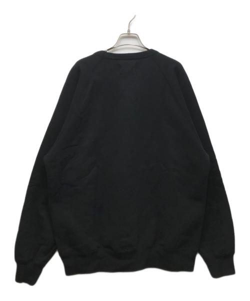 yokosakamoto（ヨウコサカモト）YOKOSAKAMOTO (ヨウコサカモト) Tsuriami Raglan Sweater ブラック サイズ:Lの古着・服飾アイテム