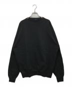 COMOLIコモリ）の古着「製品染 裏毛 クルーネック」｜ブラック