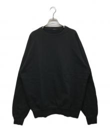 COMOLI（コモリ）の古着「製品染 裏毛 クルーネック」｜ブラック