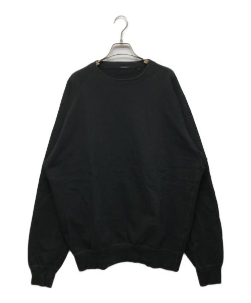 COMOLI（コモリ）COMOLI (コモリ) 製品染 裏毛 クルーネック ブラック サイズ:４の古着・服飾アイテム