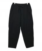 COMOLIコモリ）の古着「カシミヤシルク ドローストリングパンツ」｜ブラック