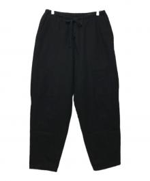 COMOLI（コモリ）の古着「カシミヤシルク ドローストリングパンツ」｜ブラック
